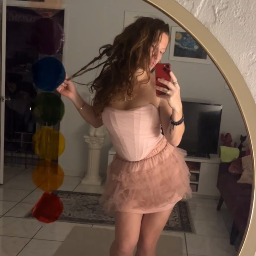 Forever 21 Pink Bubble Mini Skirt